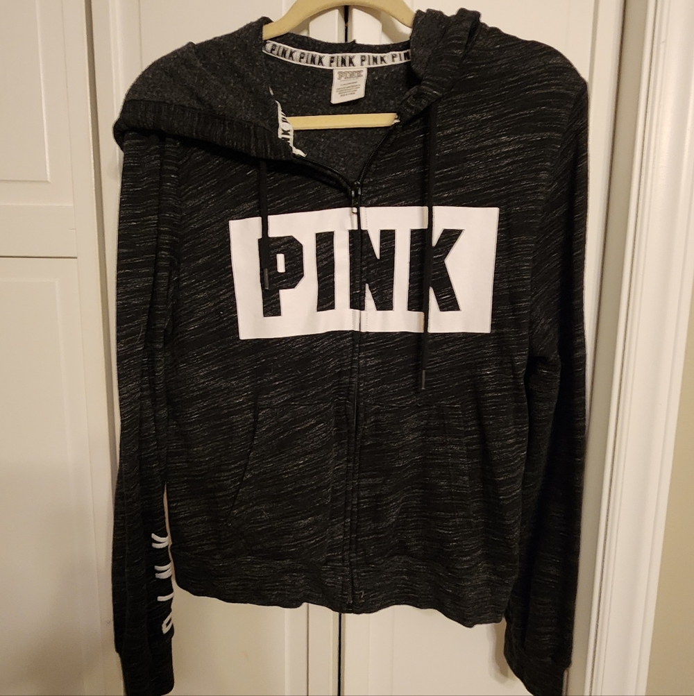 Victoria's Secret Gray and Black Hoodie